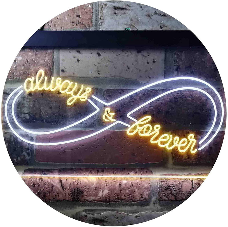 Love Infinity Always & Forever LED Light Sign - LED Gift Works