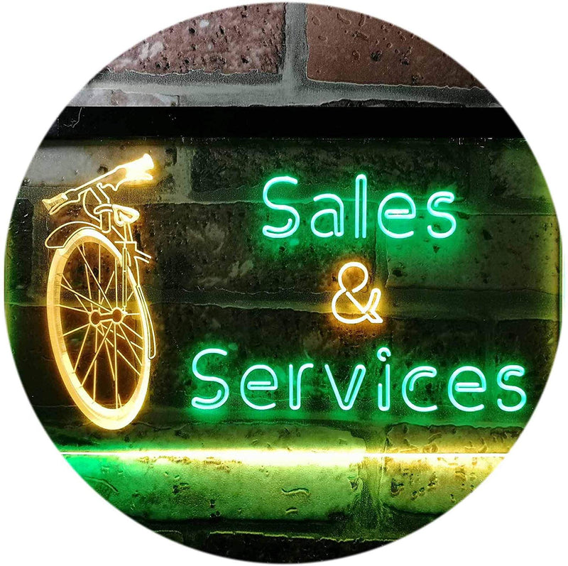 Bicycle Bike Sales Repairs Services LED Light Sign - LED Gift Works