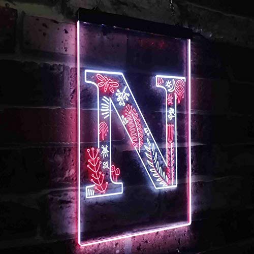Family Name Letter N Monogram Initial LED Light Sign - LED Gift Works