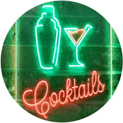 Cocktail Shaker Drinks Cocktails LED Light Sign - LED Gift Works