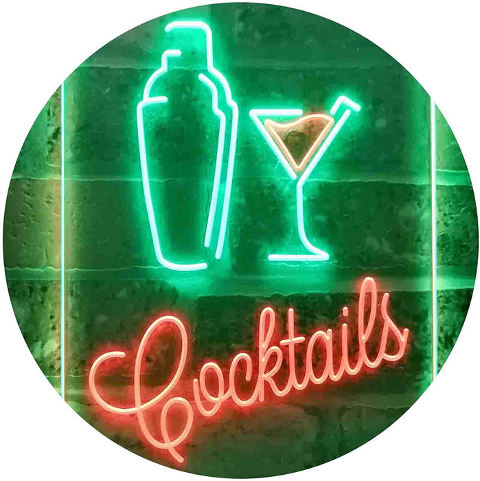 Cocktail Shaker Drinks Cocktails LED Light Sign - Way Up Gifts