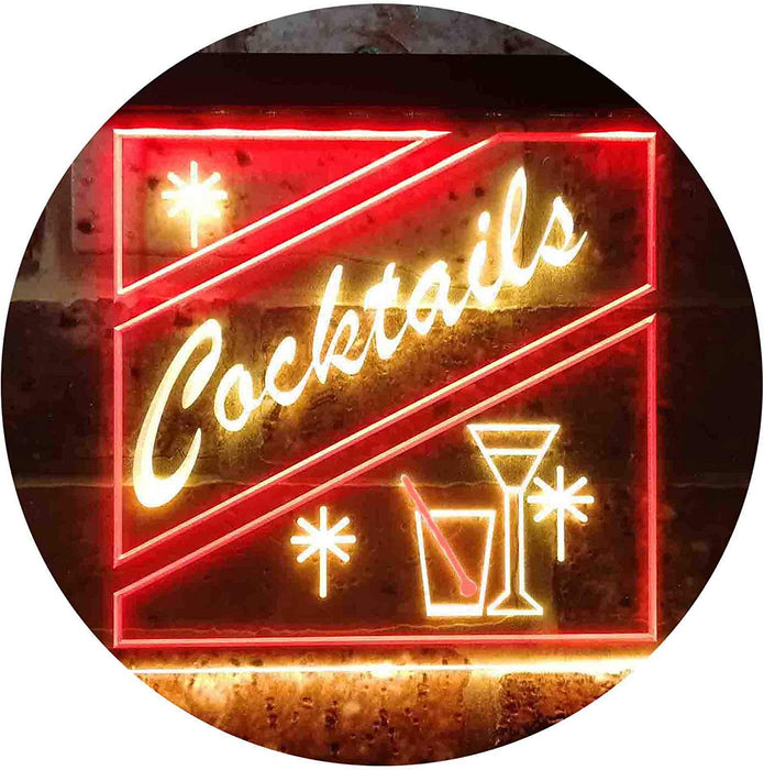 Cocktails LED Light Sign - Way Up Gifts