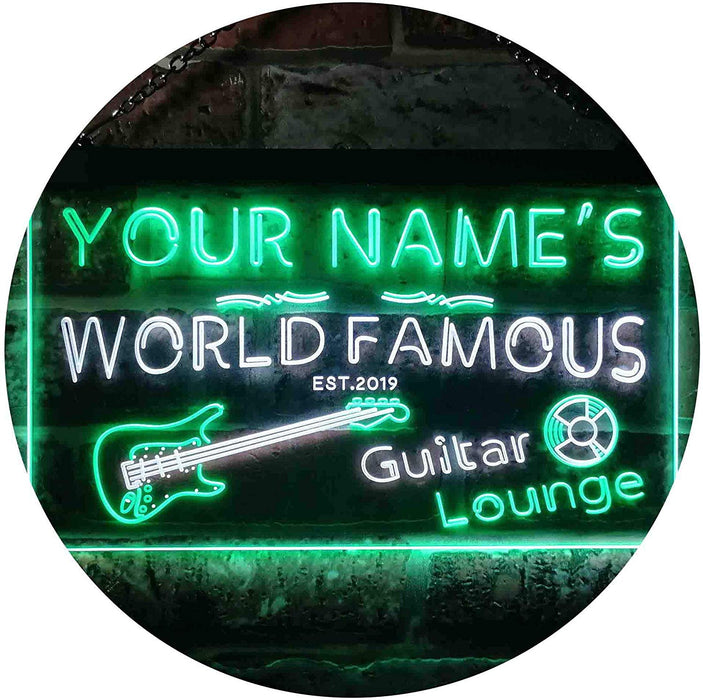Personalized Guitar Lounge Music Room Studio LED Light Sign - Way Up Gifts