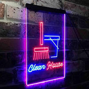 Clean House Helper Maid Service LED Light Sign - LED Gift Works
