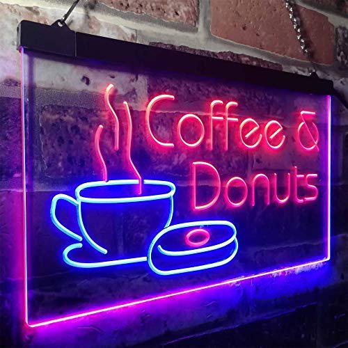 Coffee Donuts LED Light Sign - Way Up Gifts