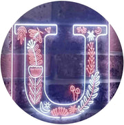 Family Name Letter U Monogram Initial LED Light Sign - LED Gift Works