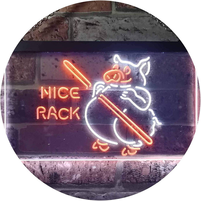 Nice Rack BBQ Pig Pool Billiards LED Light Sign - Way Up Gifts