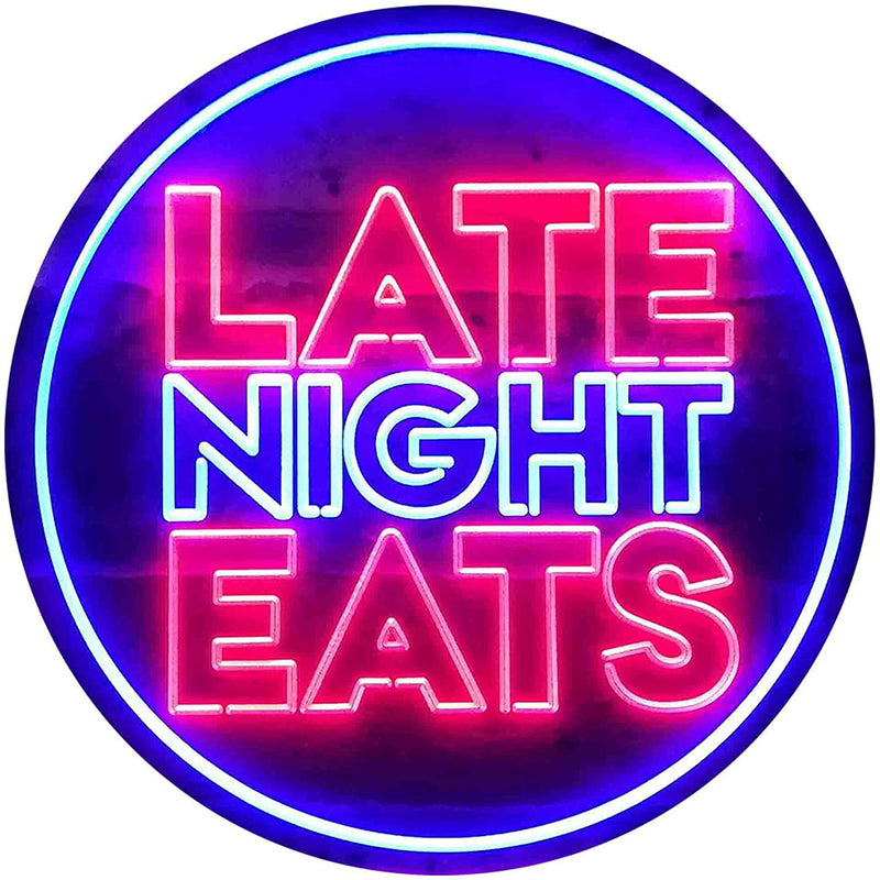 Late Night Eats LED Light Sign - LED Gift Works