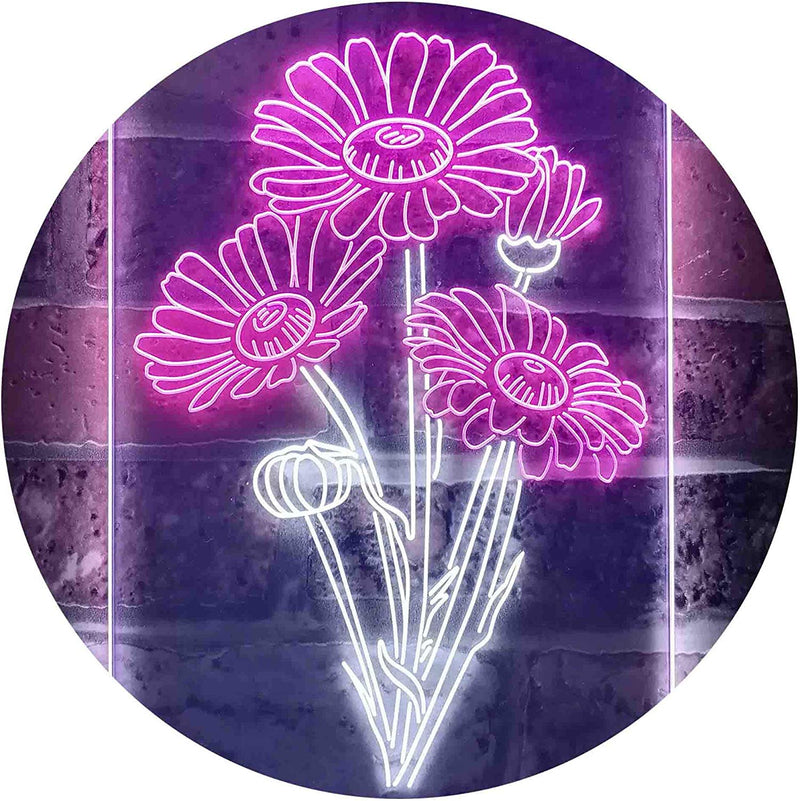 Daisy Flowers LED Light Sign - LED Gift Works