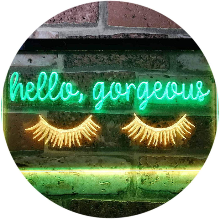 Eyelash Hello Gorgeous LED Light Sign - Way Up Gifts