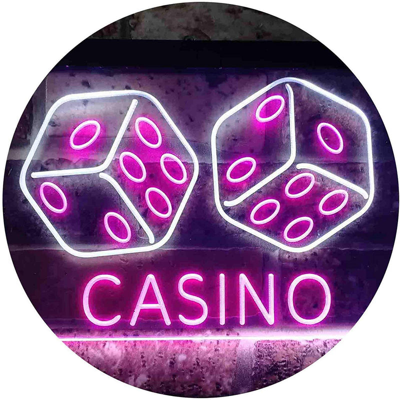 Dice Casino LED Light Sign - LED Gift Works