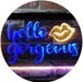 Lips Hello Gorgeous LED Light Sign - Way Up Gifts