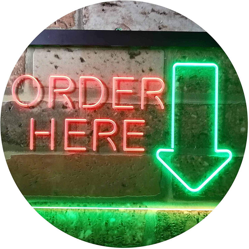Arrow Order Here LED Light Sign - LED Gift Works