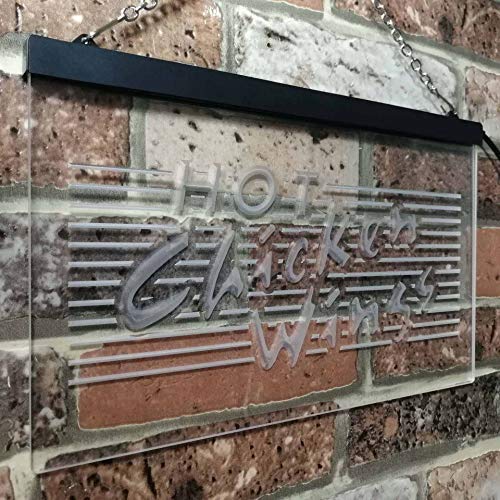 Hot Chicken Wings LED Light Sign - LED Gift Works