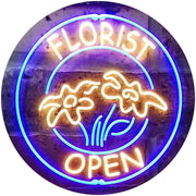 Flower Shop Open Florist LED Light Sign - LED Gift Works