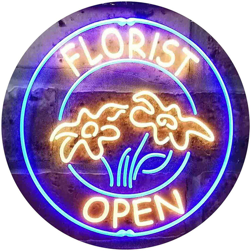 Flower Shop Open Florist LED Light Sign - LED Gift Works