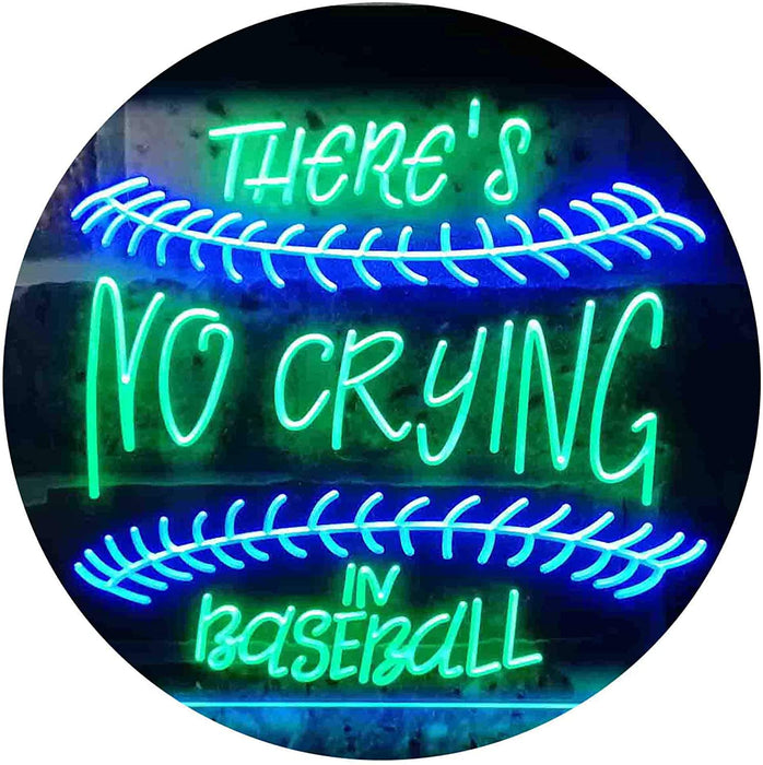 There is No Crying in Baseball Quote LED Light Sign - Way Up Gifts