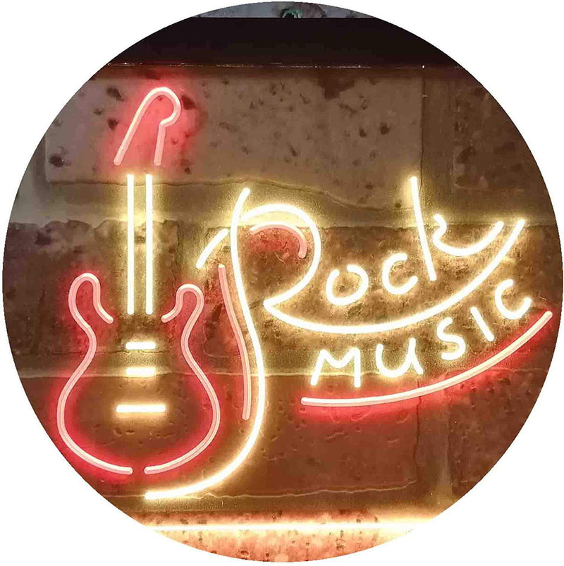 Guitar Rock Music LED Light Sign - LED Gift Works