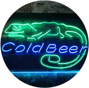 Lizard Cold Beer LED Light Sign - LED Gift Works