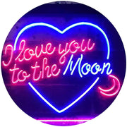 I Love You to The Moon LED Light Sign - LED Gift Works