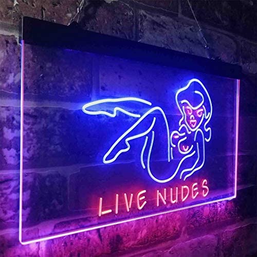 Live Nudes Sexy Lady LED Light Sign - LED Gift Works