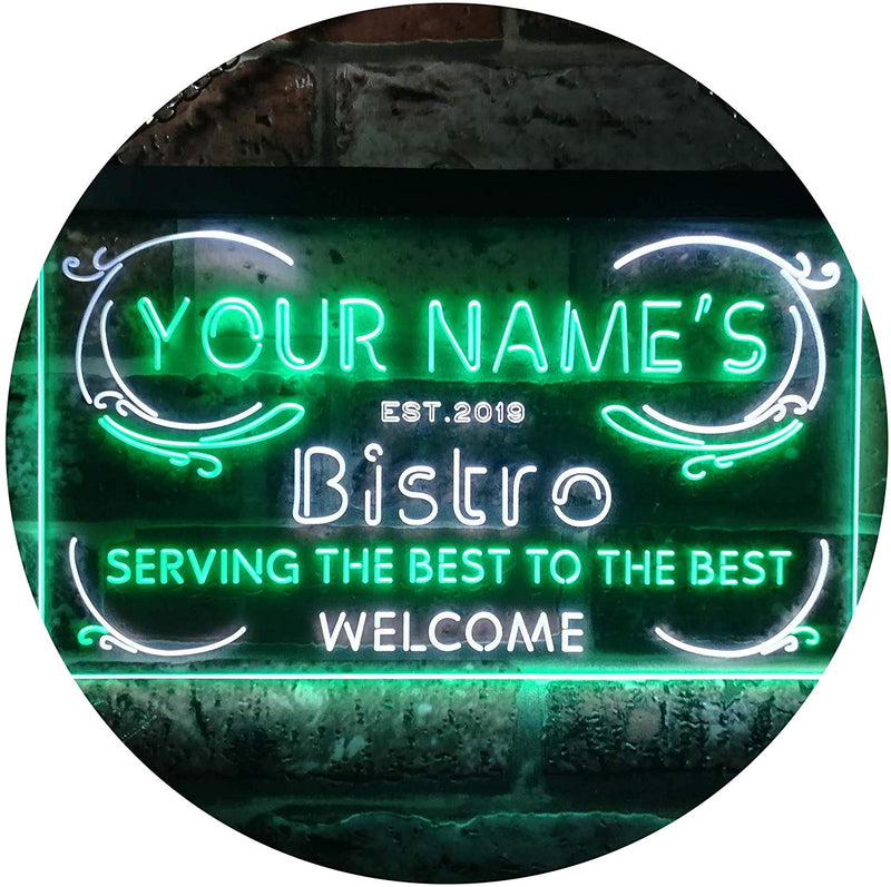 Personalized Bistro LED Light Sign - LED Gift Works