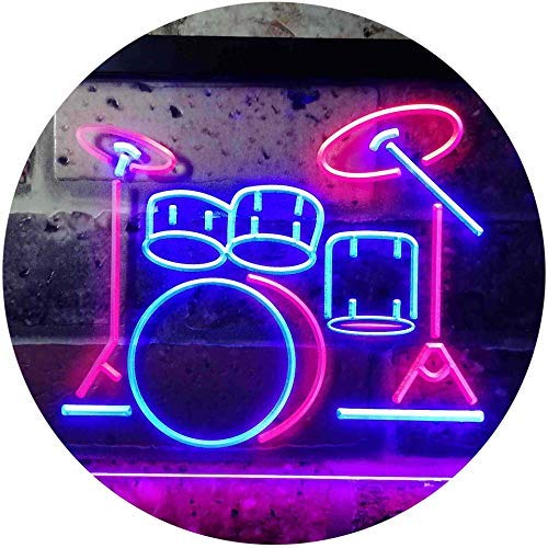 Drum Set Music Instruments LED Light Sign - Way Up Gifts