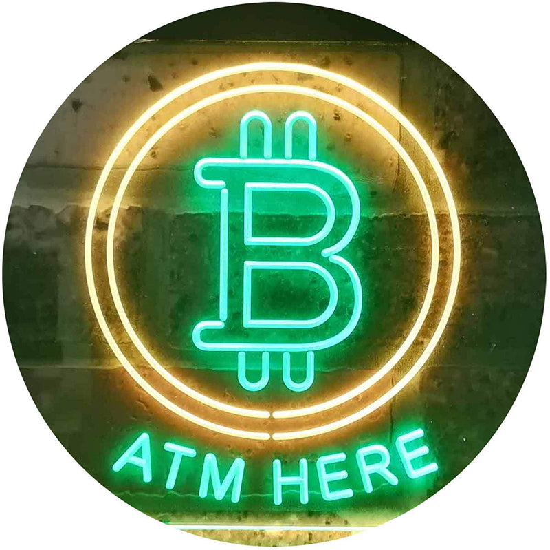 Bitcoin ATM Here LED Light Sign - LED Gift Works