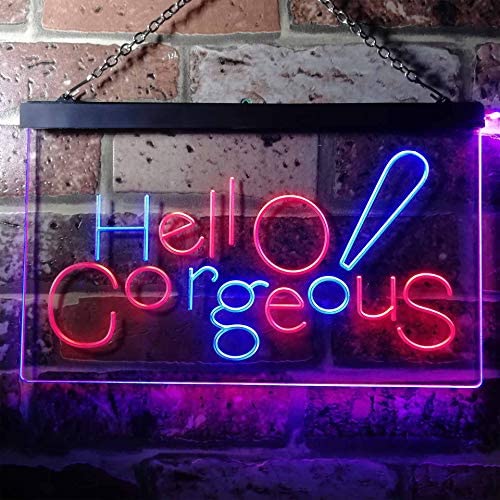 Beauty Shop Hello Gorgeous LED Light Sign - LED Gift Works
