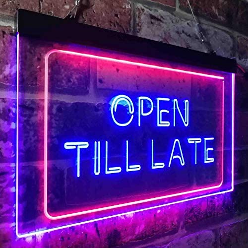 Open Till Late LED Light Sign - LED Gift Works