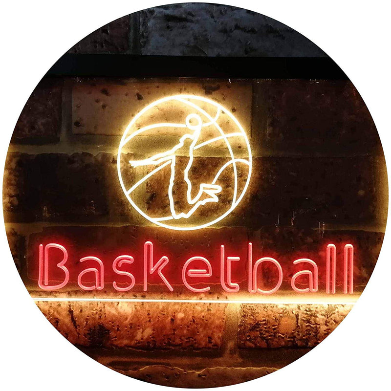 Sports Man Cave Basketball LED Light Sign - LED Gift Works