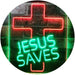 Christian Cross Jesus Saves LED Light Sign - Way Up Gifts