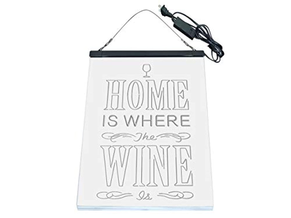 Home is Where The Wine is Humor Quote LED Light Sign - Way Up Gifts