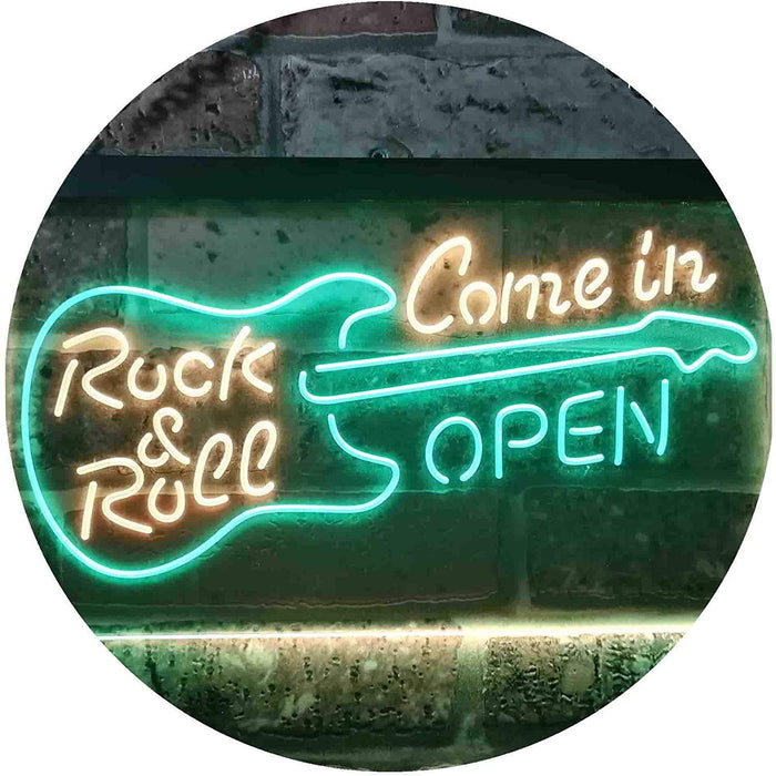 Come in Open Guitar Rock & Roll LED Light Sign - Way Up Gifts