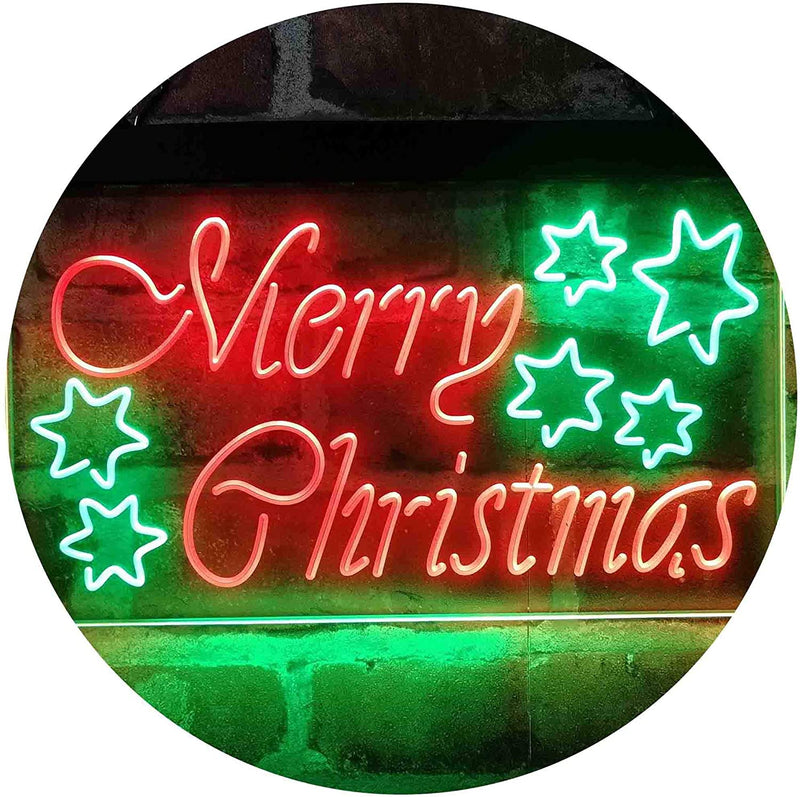 Merry Christmas Stars Decoration LED Light Sign - LED Gift Works