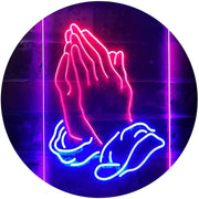 Religious Hands Praying LED Light Sign - LED Gift Works