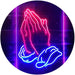 Religious Hands Praying LED Light Sign - Way Up Gifts
