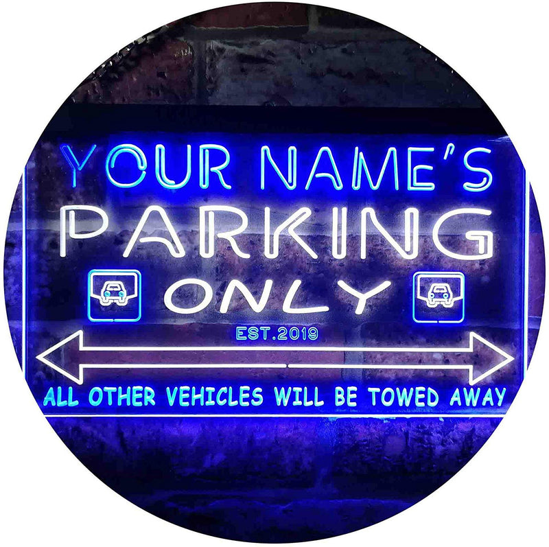 Personalized Parking Only LED Light Sign - LED Gift Works