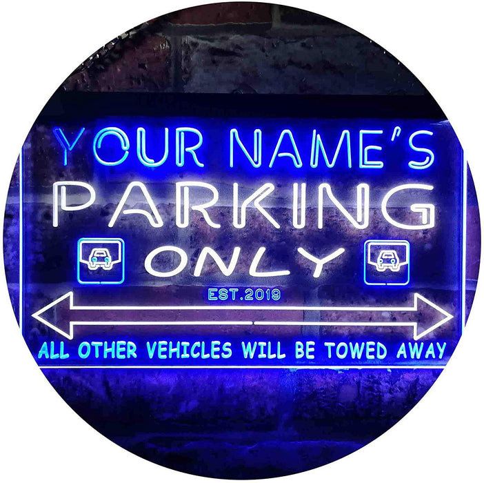 Personalized Parking Only LED Light Sign - Way Up Gifts
