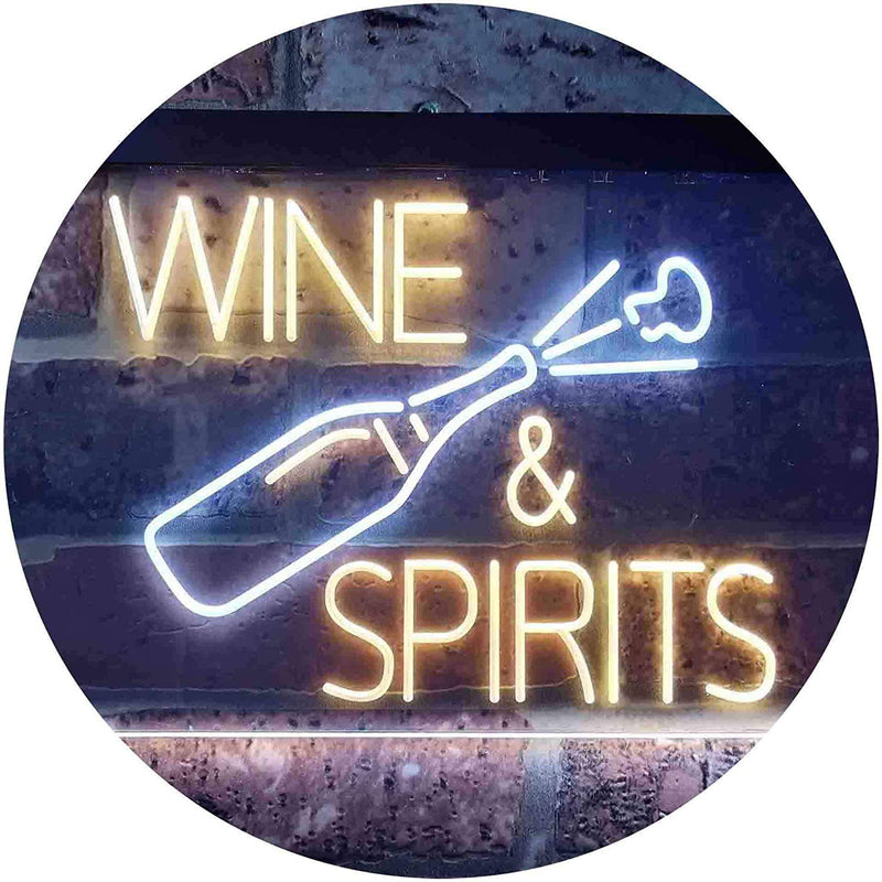 Wine and Spirits LED Light Sign - LED Gift Works