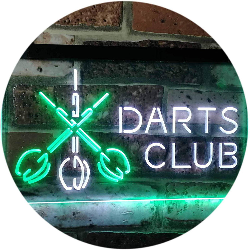 Darts Club LED Light Sign - LED Gift Works