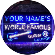 Personalized Guitar Lounge Music Room Studio LED Light Sign - LED Gift Works