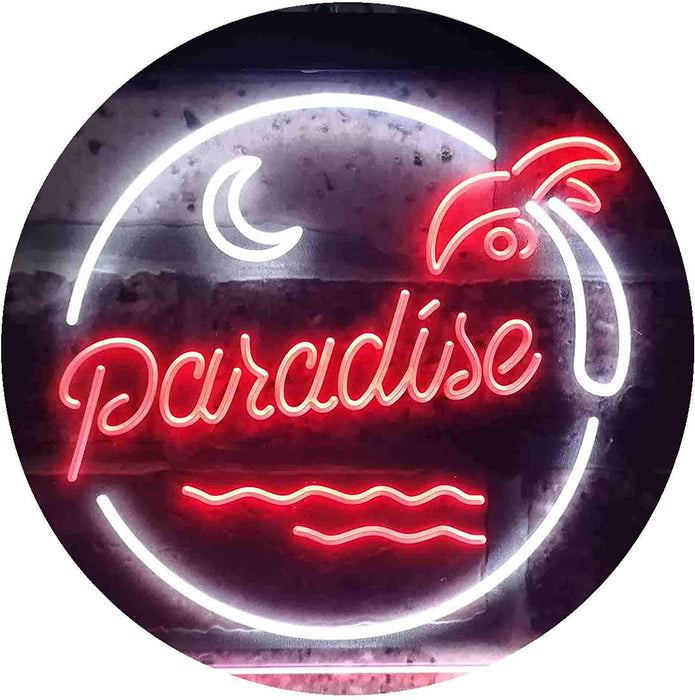 Beach Palm Tree Paradise Island LED Light Sign - Way Up Gifts