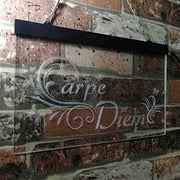 Carpe Diem Seize The Day Bedroom Quote LED Light Sign - LED Gift Works