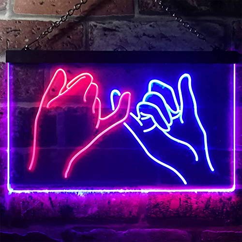 Pinky Swear Promise Cute Room Decor LED Light Sign - Way Up Gifts