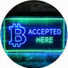 Bitcoin Accepted Here LED Light Sign - Way Up Gifts