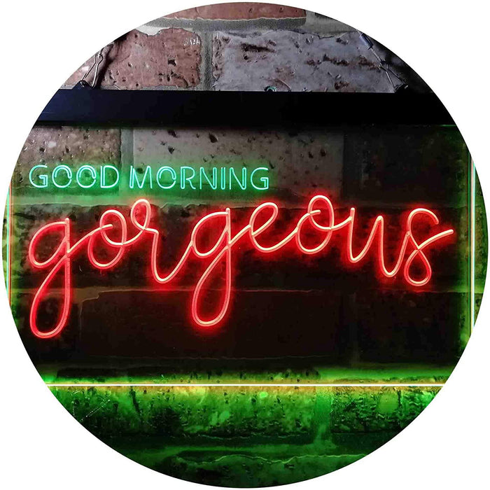 Girlfriend Gift Good Morning Gorgeous LED Light Sign - Way Up Gifts