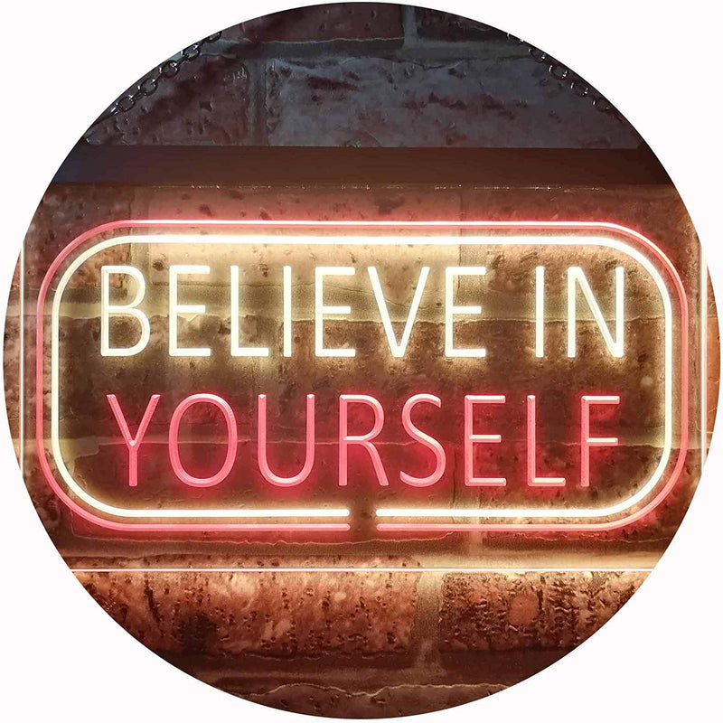 Motivational Quote Believe In Yourself LED Light Sign - LED Gift Works