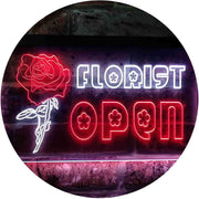 Flower Shop Florist Open LED Light Sign - LED Gift Works