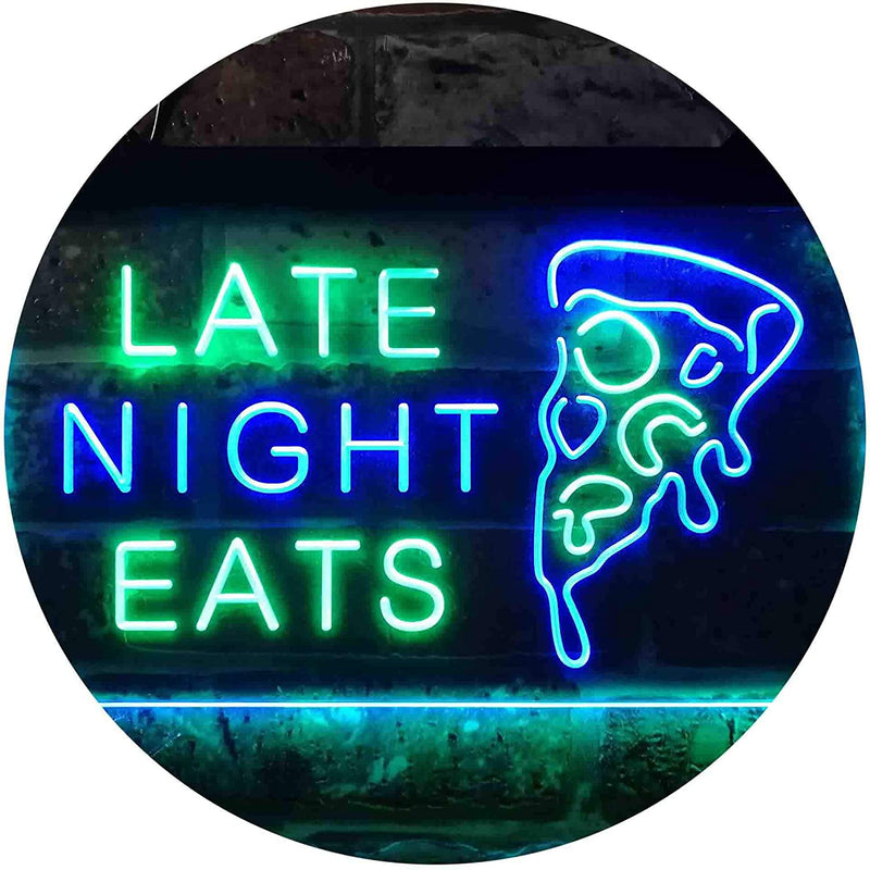 Late Night Eats Pizza LED Light Sign - LED Gift Works